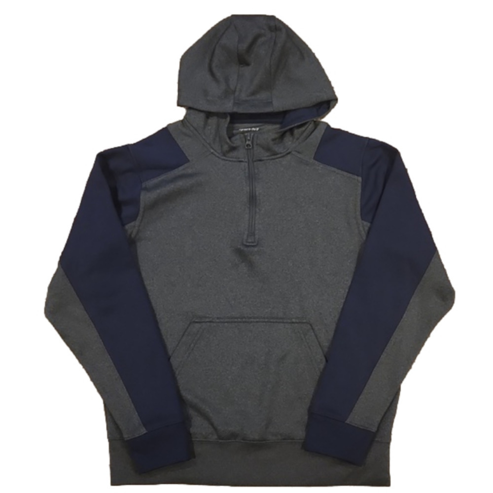 SPORT-TEK Gray & Navy Blue Hoodie Sweatshirt
